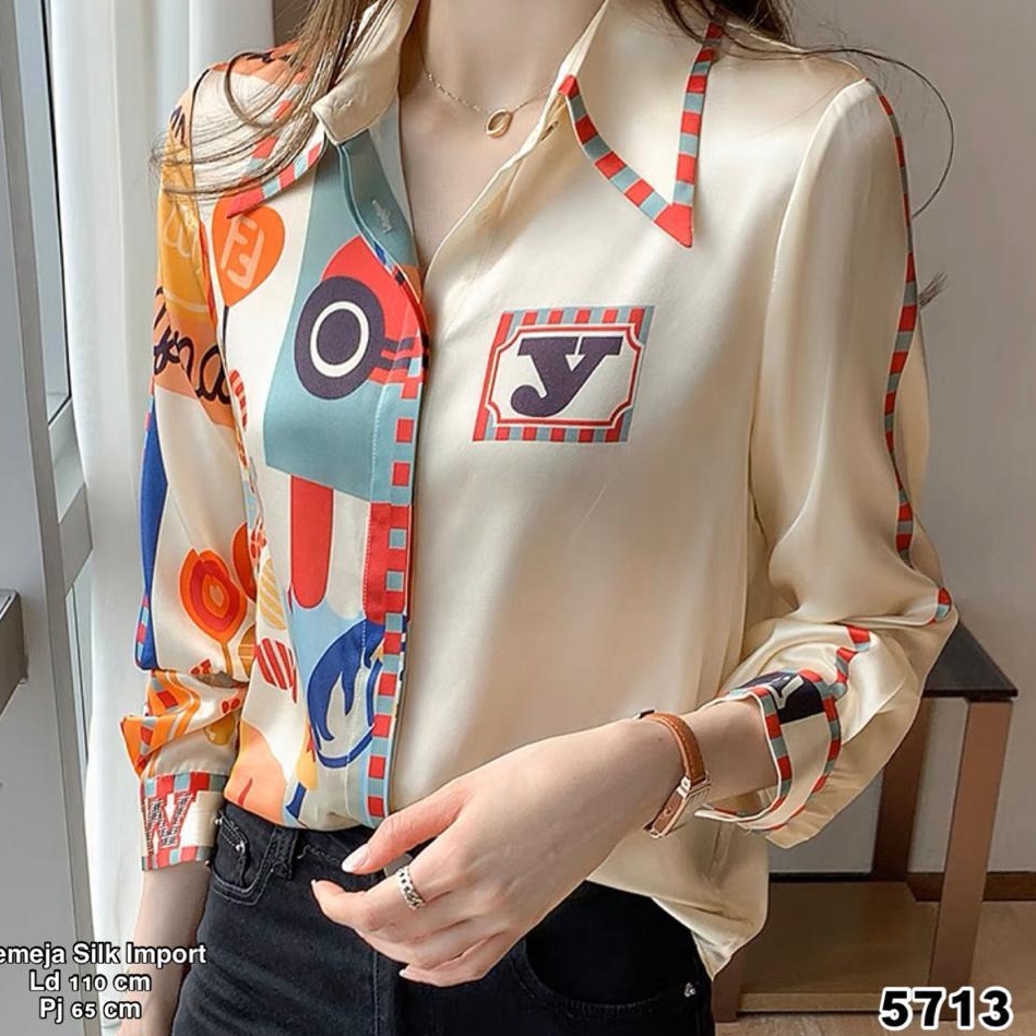 Big Sale KEMEJA BANGKOK SILK IMPORT ATASAN WANITA