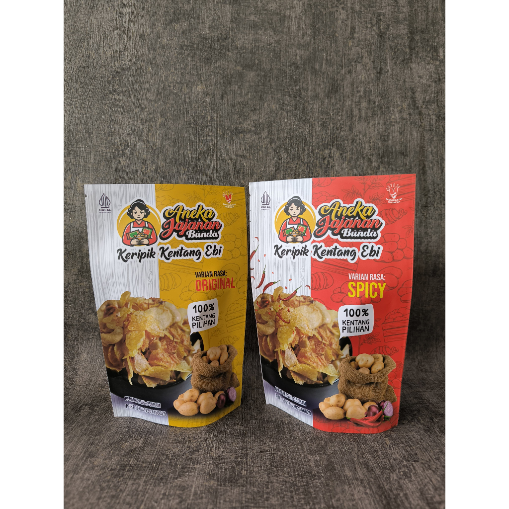 

Keripik Kentang Ebi ( Pouch ) Berat 35 gr Exp Juni 2025 PROMO HALAL