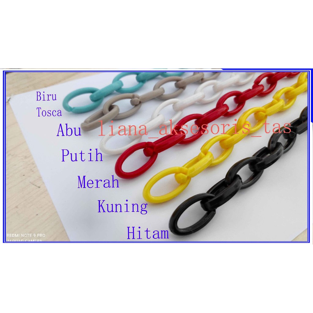 AKSESORIS TAS RANTAI PLASTIK ( JUAL PER 1 RANTAI ) IMPORT