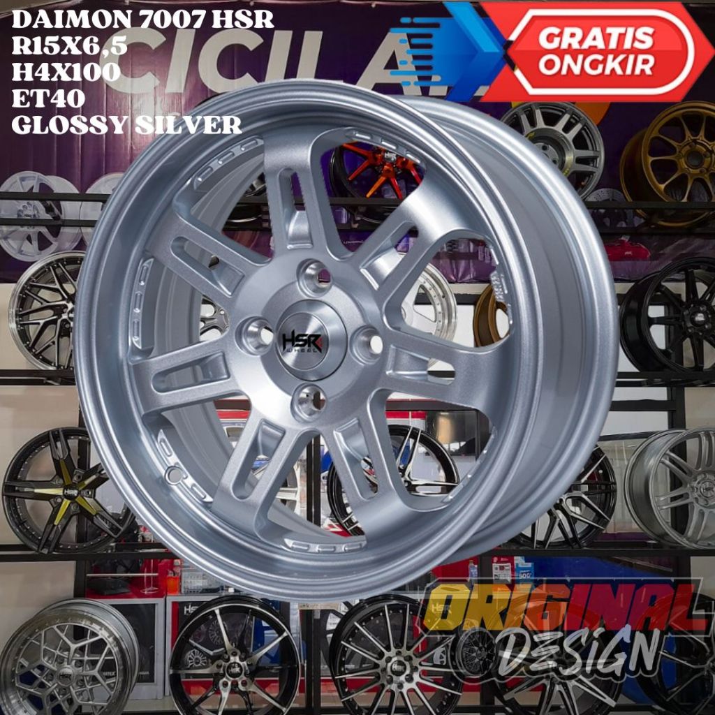 Velg Mobil Ring 15 MURAH HSR DAIMON R15 UNTUK TIMOR VIOS CITY SOLUNA BALENO