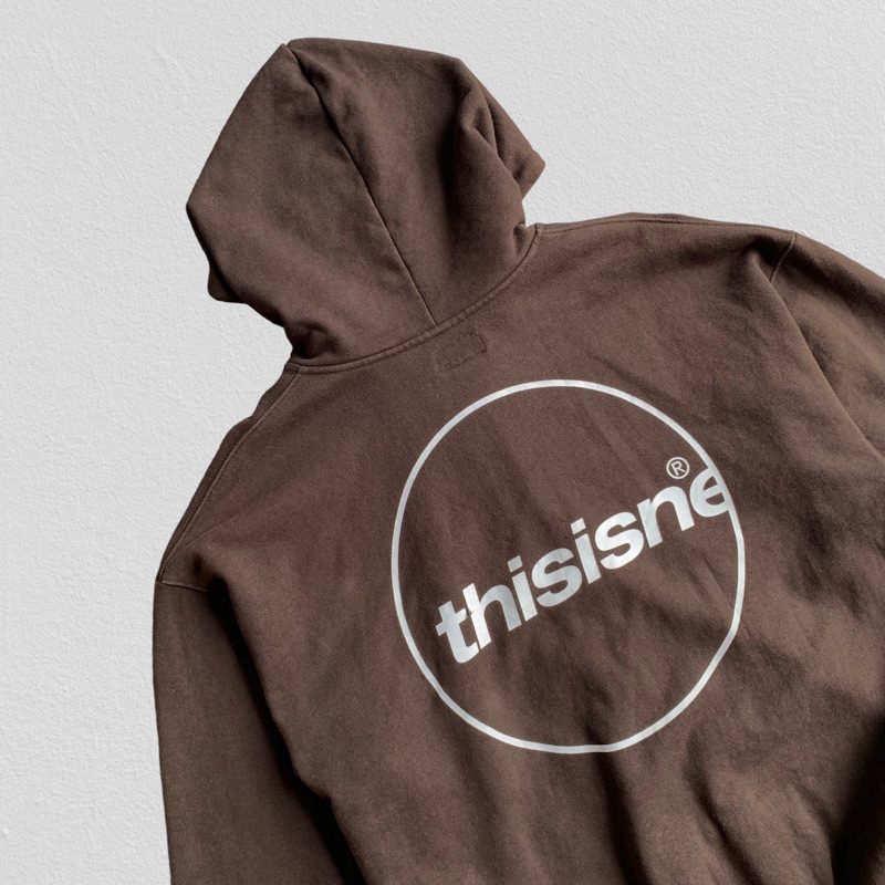 THISISNEVERTHAT ZIP HOODIE BROWN