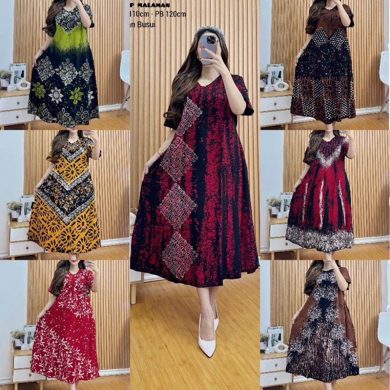 PROMO - Daster Twill Rayon Super Premium lengan pendek Busui || Daster standar jumbo terbaru kekinia