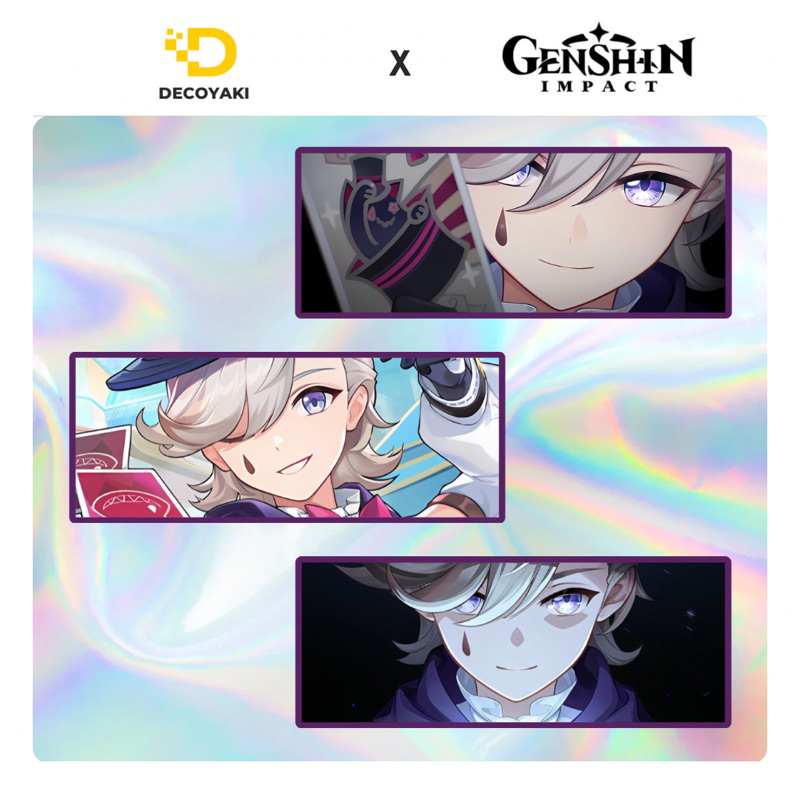 

Sticker Slap Hologram Lyney Genshin Impact, Stiker Hologram Lyney Genshin Impact