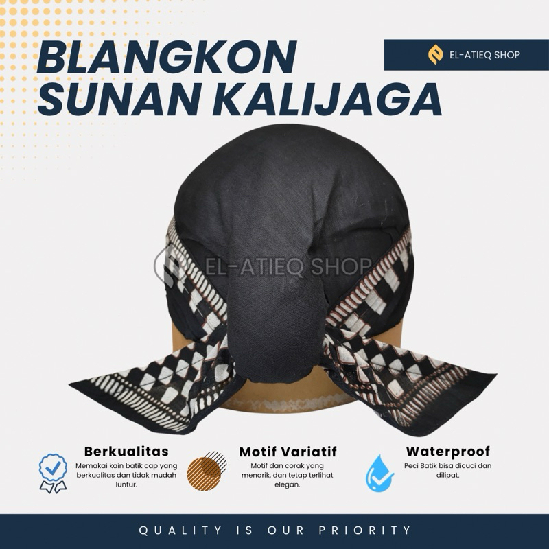 Blangkon Cuci Lipat Sunan Kalijaga murah