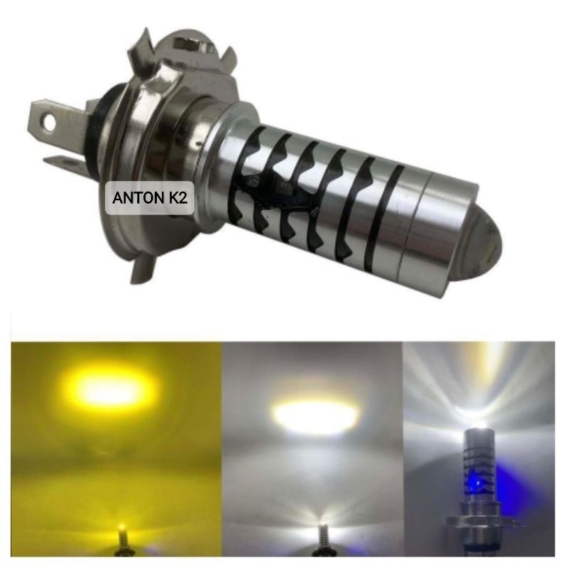 LAMPU LED DEPAN UTAMA NYALA KUNING+PUTIH MOTOR NINJA/CB/CB 150/BYSON/VIXION/VERZA/CBR/XABRE/TIGER/GL