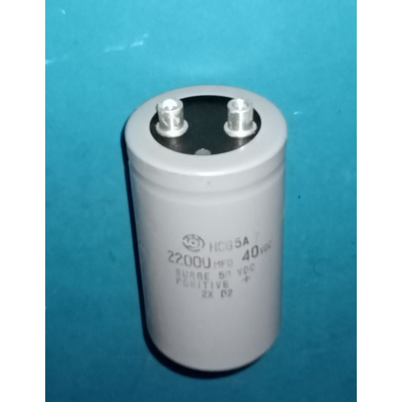 ELCO 22000MFD 40VDC SURGE 50VDC T 9CM D 5CM BEKAS