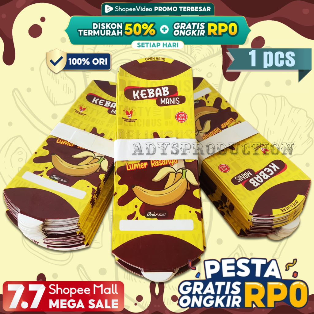 

Kardus Kebab Manis | Kebab Sobek | Pisang Coklat