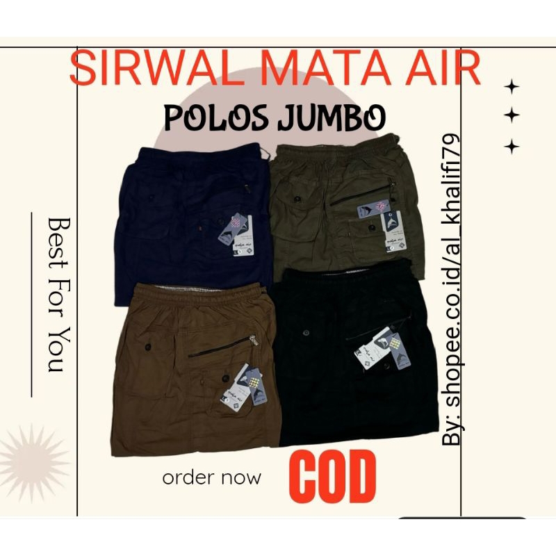 Sirwal Polos Jumbo/Sirwal Model Boxer/Sirwal Mata Air/Celana Sirwal Boxer Jumbo