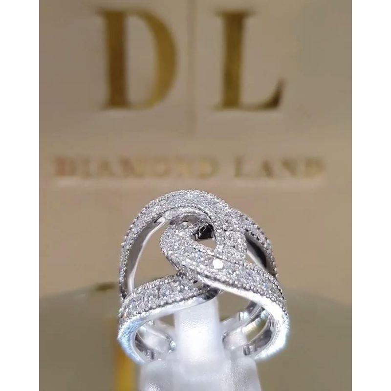 Cincin Berlian Mewah Silver Import _ Cincin Wanita