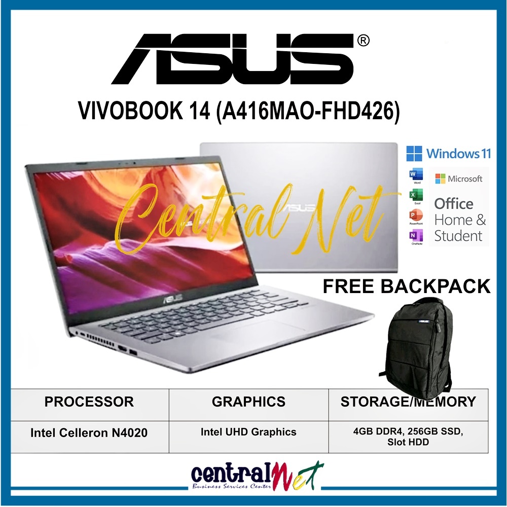 Laptop ASUS Vivobook 14 A416MAO-FHD426 (14"FHD,Intel N4020/4GB/SSD 256GB)