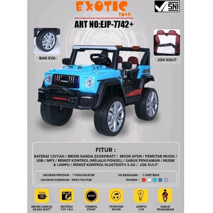 Mobil aki anak Exotic Ejp-7742 ejp-7742+ EJP7742+ EJP.7742+