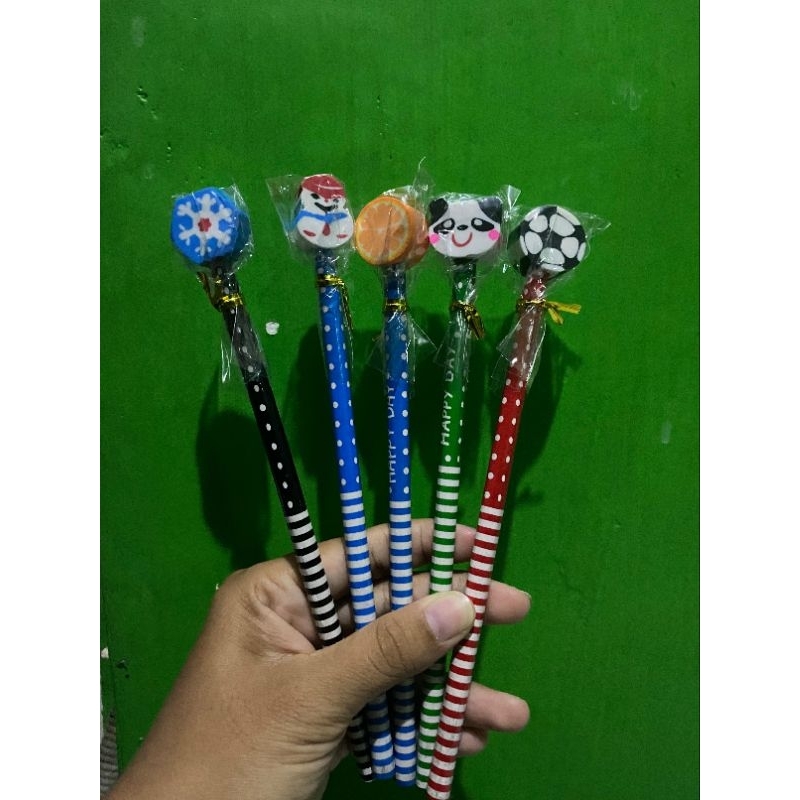 

Pensil Kayu HB Karakter Lucu dan Penghapus Gemas Berbagai Bentuk
