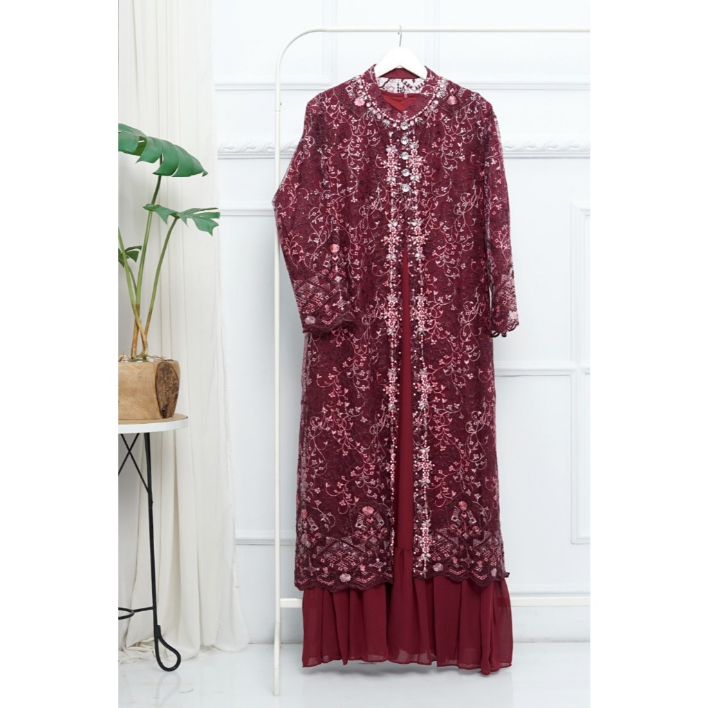 GAMIS CARDIGAN CORNELIE SENADA/ GAMIS TULLE CARDIGAN/ GAMIS CARDIGAN CORNELIE GLITER PAYET SENADA