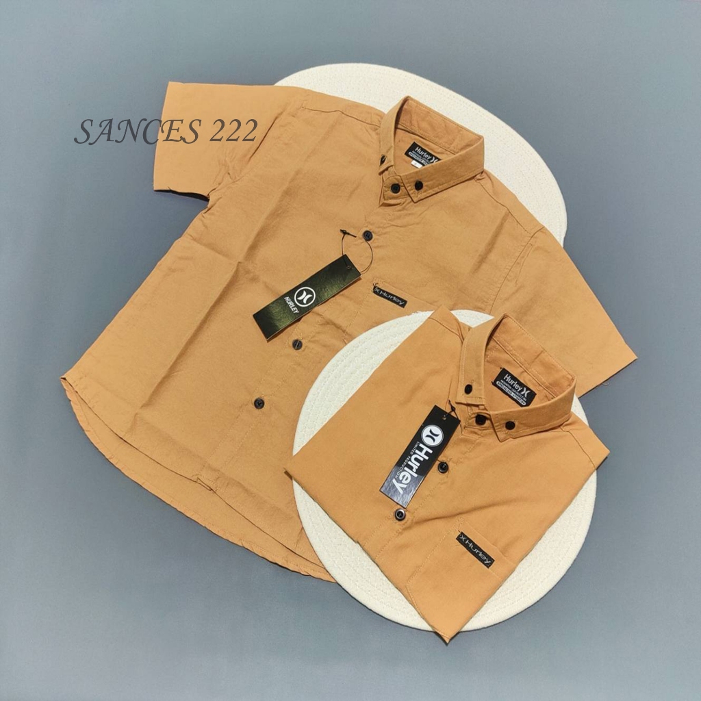 kemeja anak laki laki tanggung warna mocca usia 1-14thn kemeja pendek anak