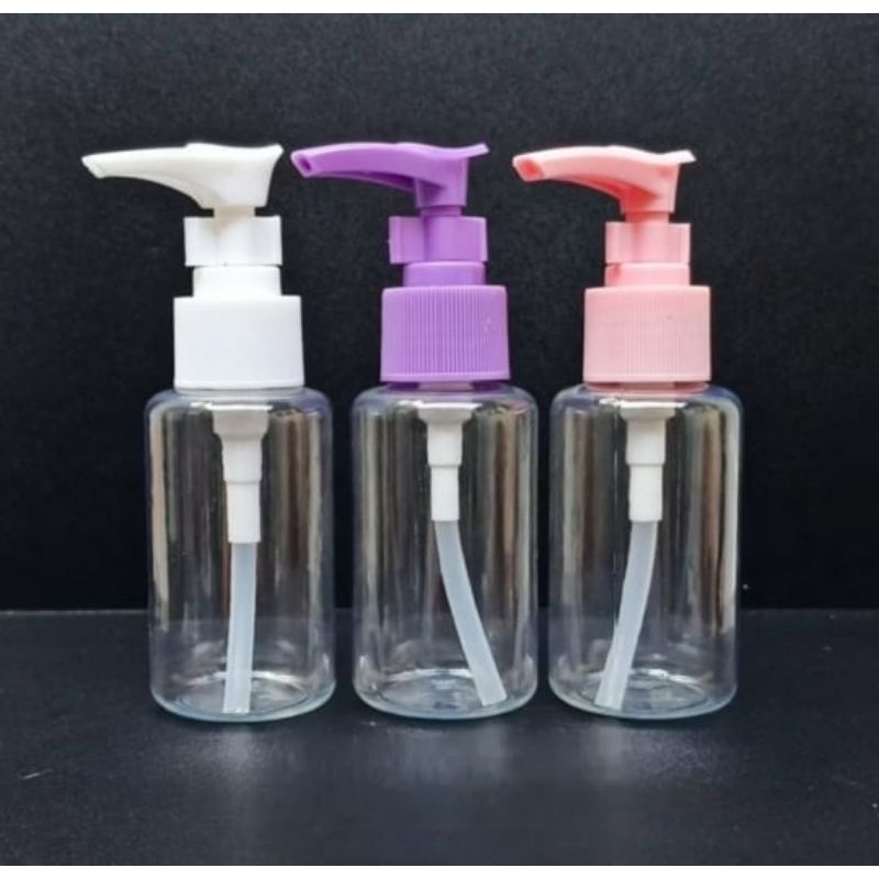 BOTOL 60ML PET PLASTIK/BOTOL PUMP LOTION 60ML TUBULAR BENING/BOTOL 60 ML PUMP CLIP