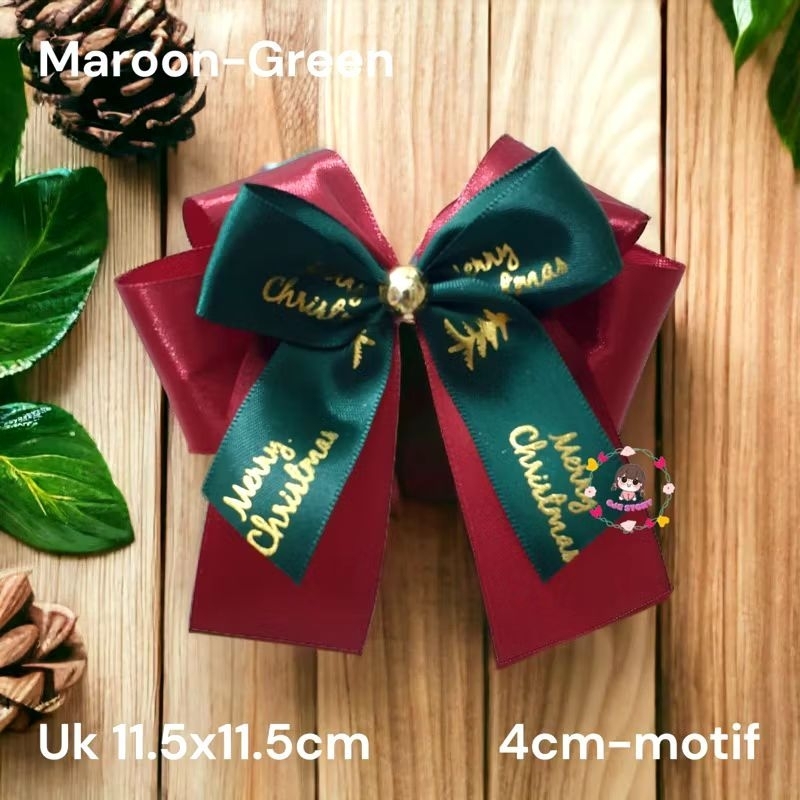 

Ribbon Christmas Hampers 11,5 cm x 11,5 cm | Pita Natal Tempel 2 Layer 11,5 x 11,5 cm | Pita Souvenir Natal | Pita Hampers Natal | Pita Tempel Natal [BACA DESKRIPSI]