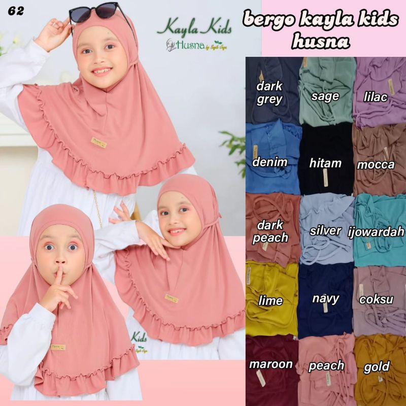 Bergo Kayla Kids Husna/ Husna Hijab