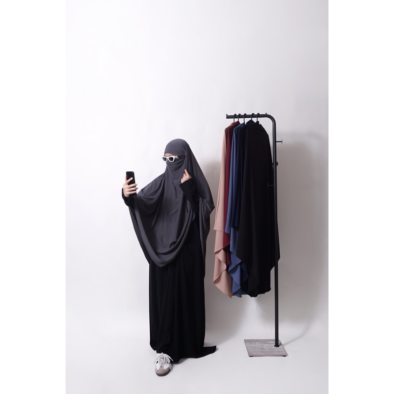 Ziyah.id French Khimar Instan Jumbo Bahan Jersey Premium FK Sport Muslimah