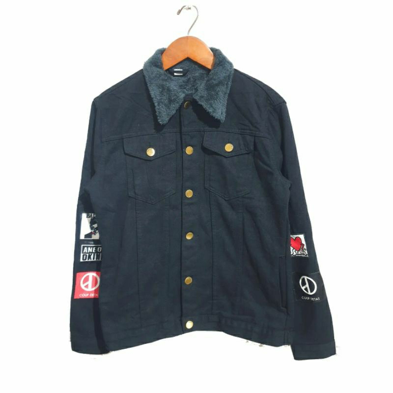 FASHION Trucker Sherpa Denim Jacket | Jaket Jeans Sherpa