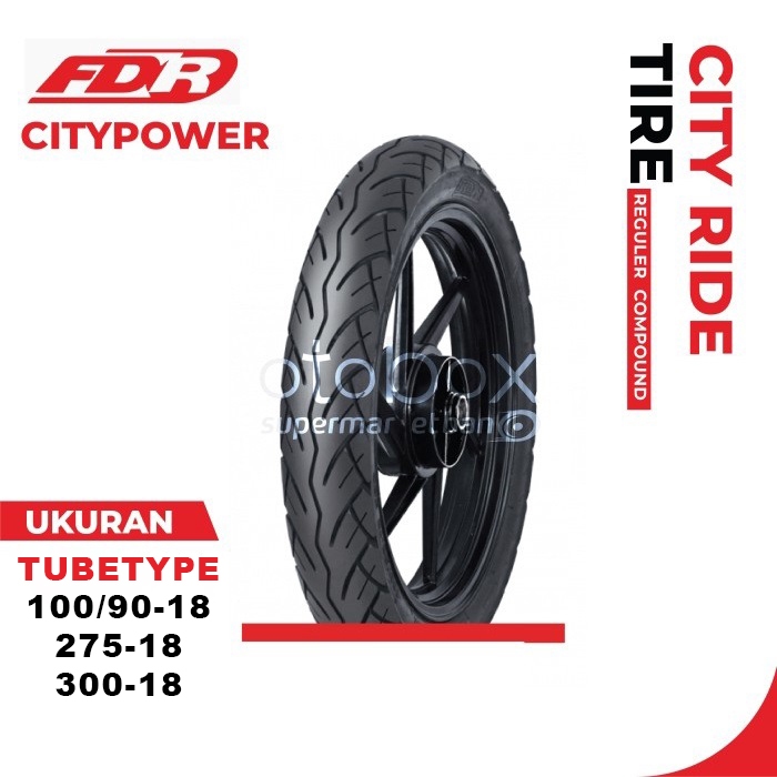 BAN MOTOR FDR CITY POWER UKURAN 275 300 100/90 RING 18 TUBETYBE