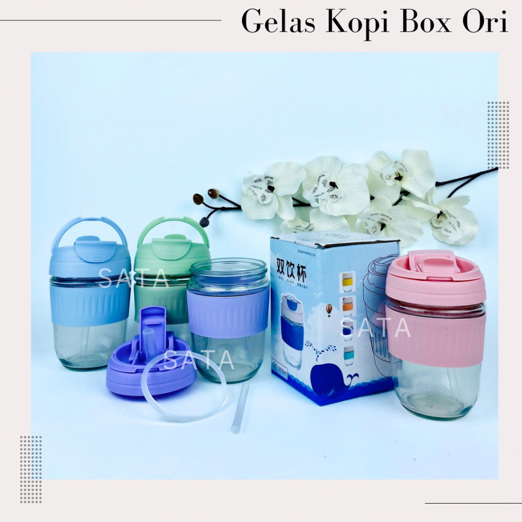 (Minim 10pcs) Gelas kopi box asli / gelas kopi aestetik / gelas kopi kekinian / gelas kopi souvenir 