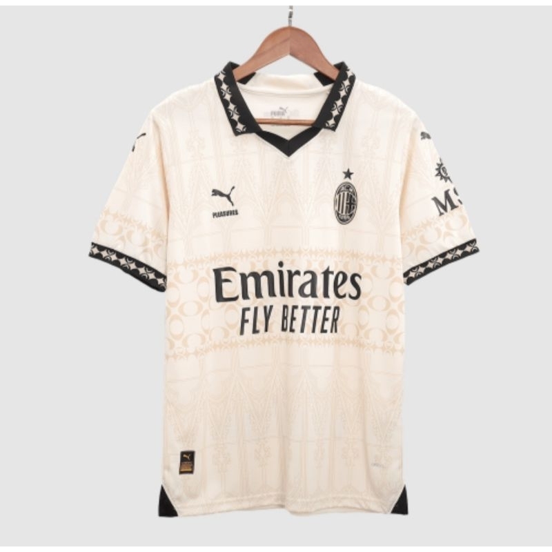 jersey bola ac.milan 4th krem special edition
