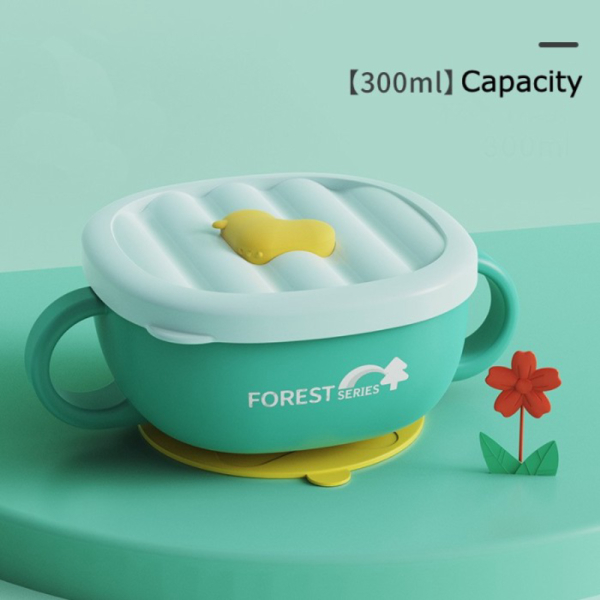 Unik Baby Suction Bowl Stainless Steel 316 Anti Spill With Suction Cup / Mangkok Bayi Anti Tumpah - 