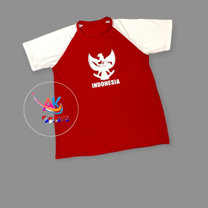 kaos olahraga senam/baju merah olahraga/baju merah Indonesia/baju merah putih /baju fitness/kaos mer