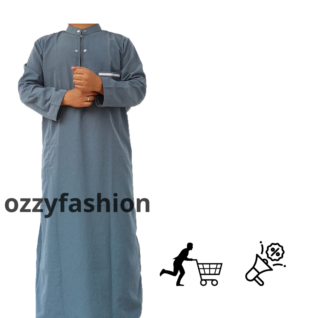 Gamis AL-harbi Jubah Gamis Pria Gamis Sholat pria terbaru Jubah Gamis Dewasa Abu Navy Hijau Putih