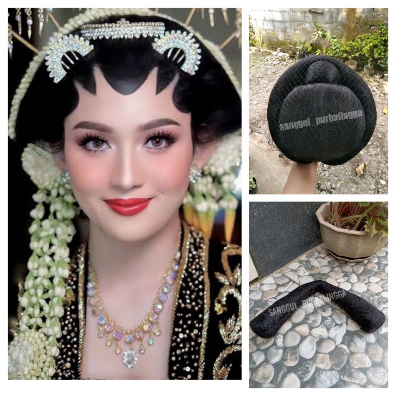 1 set sanggul manten jawa ( sanggul jawa + subal solo )