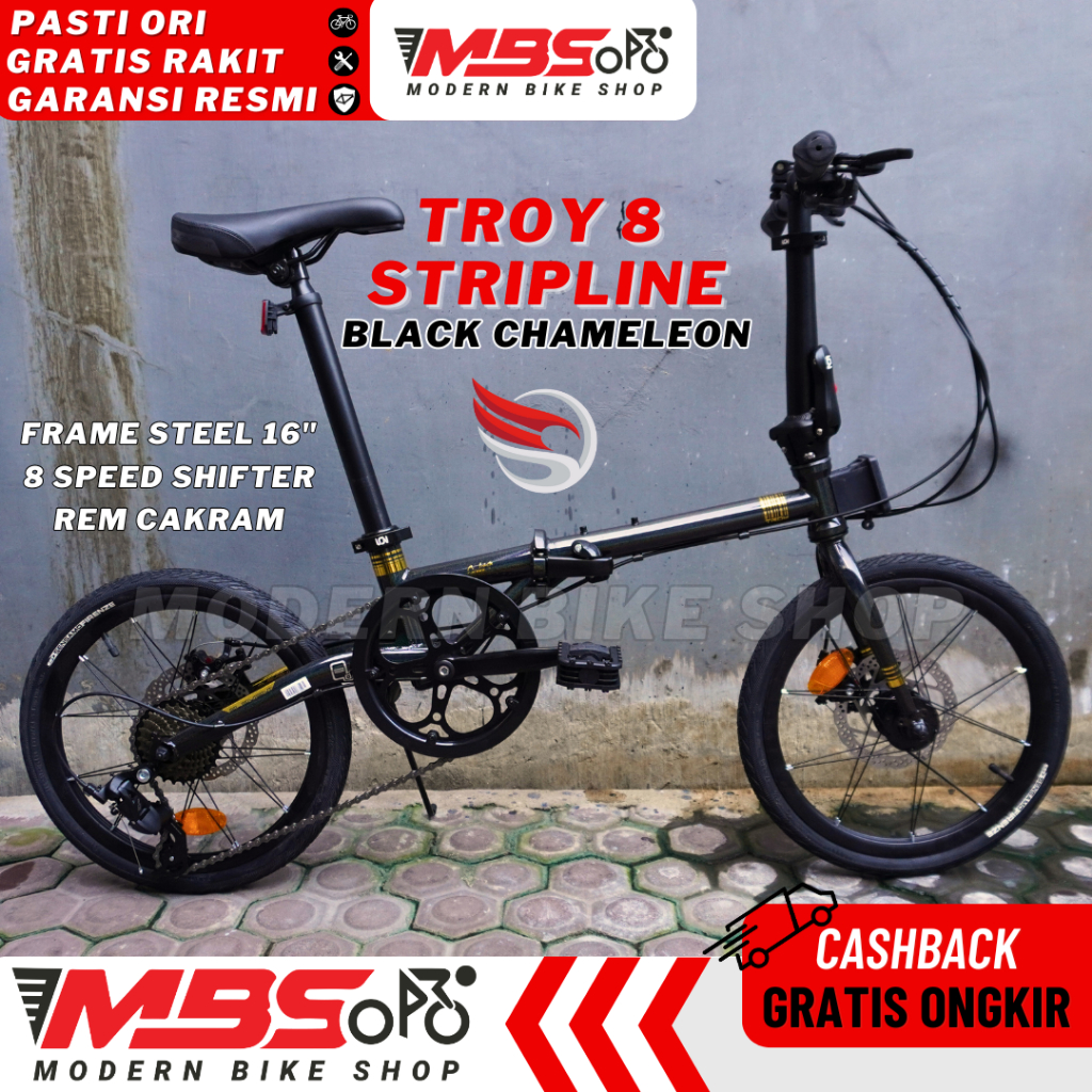 Sepeda Lipat AVAND RE ARM X / ELEMENT TROY X10 10 SPEED 16 INCH TERBARU 2022 CHROMOLY FOLDING BIKE /