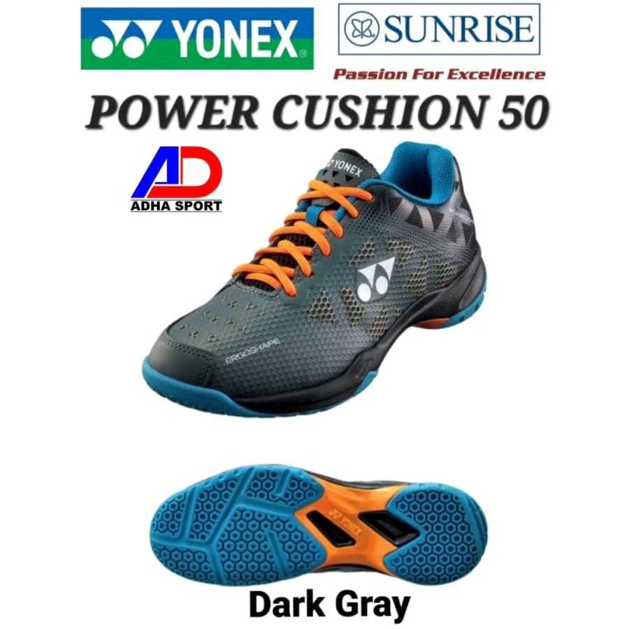 BIG SALE  Bonus Kaos Kaki  Sepatu Badminton Yonex Power Cushion SHB 50 / SHB50 Original Bulutangkis