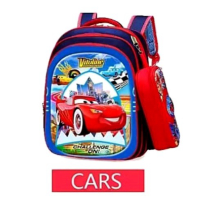 Promo Tas Sekolah Ransel Anak SD Laki-Laki Karakter Cars 3D Emboss  Lampu - 781-Cars Murah