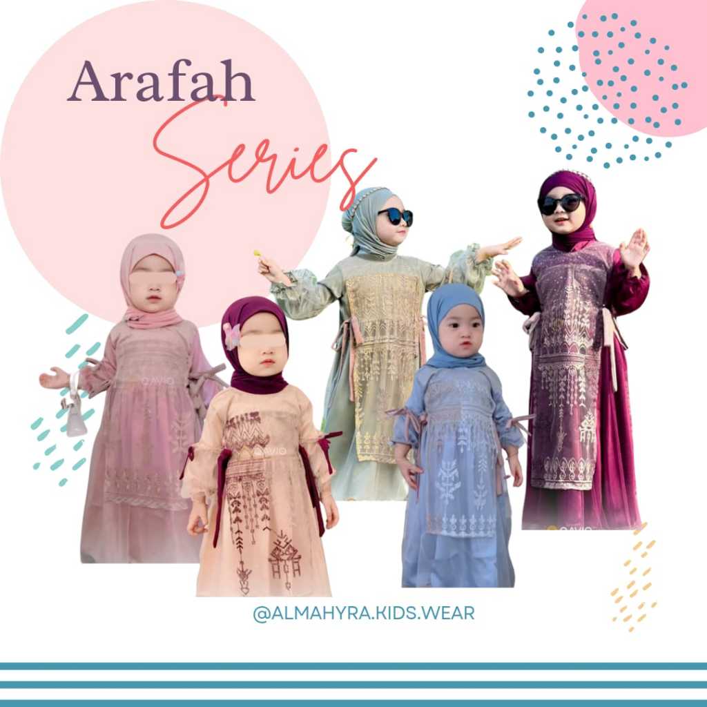 READY GAMIS ONLY - DRESS ANAK ARAFAH SERIES BY QAVIO
