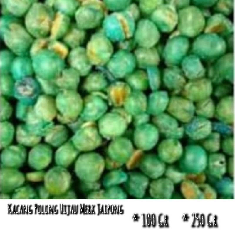 

Kacang Polong Hijau Merk Jaipong isi 100 Gram dan 250 Gram