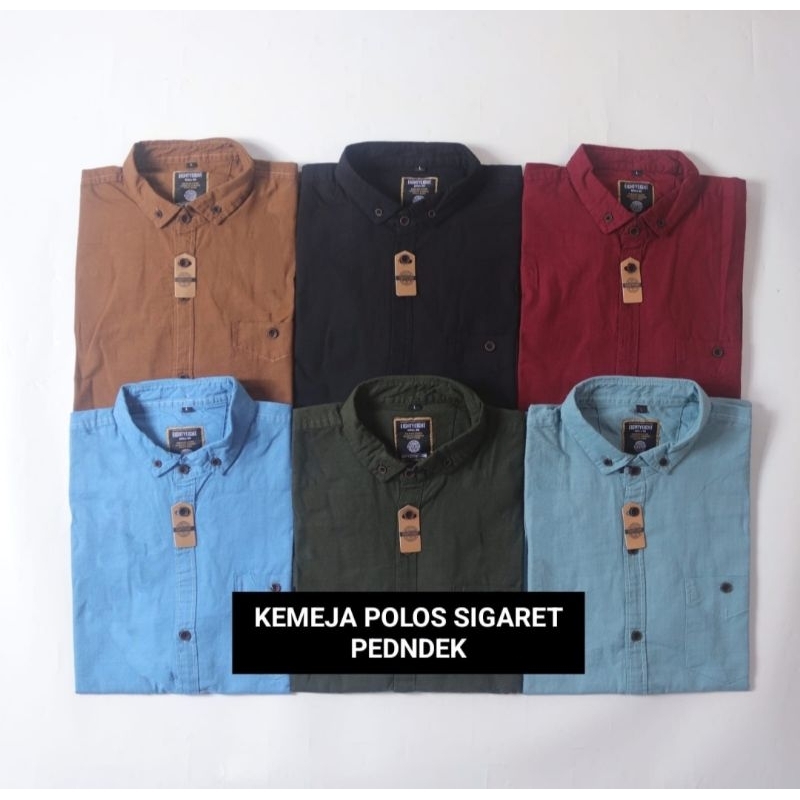 Brill Eighty Eight XXL - XXXL - Kemeja Polos Lengan Pendek Original Brill Eighty Eight XXL - XXXL