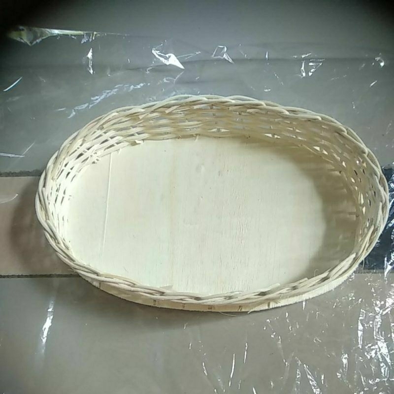 keranjang rotan buah keranjang oval kecil