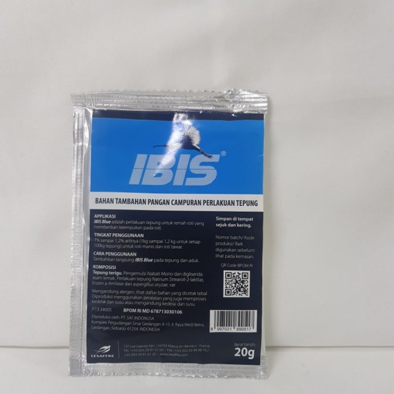 

Ibis Blue 20 gr /pelembut Roti