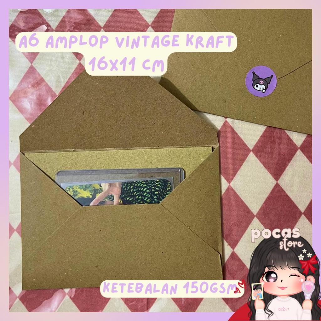 

[PS] SATUAN AMPLOP KRAFT A6 (UK 16CM X 11CM)PACKING PHOTOCARD PC AESTHETIC MURAH KPOP LOMOCARD AMAN TEBAL