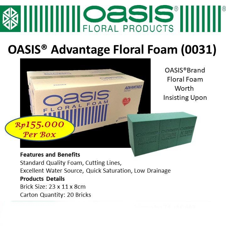 OASIS Advantage Floral Foam 0031 Foam bunga Basah Kualitas Premium Oasis Basah
