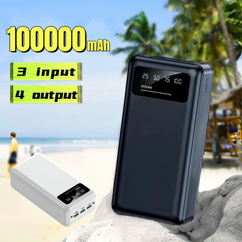 JOKDEYE COD Powerbank Robot 100000mAh Power Bank Harta Kontainer Fast Charging 4 Output 2 Input Powe