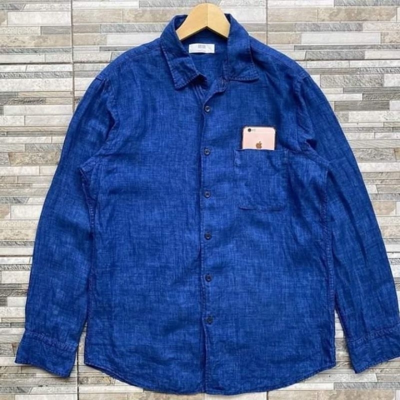 Kemeja UNIQLO - GIORDANO | Kaos polo Kemeja kotak garis motif