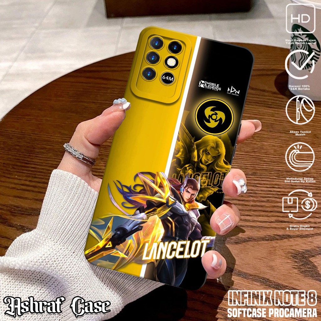Case Infinix Note 8 - Casing Hp Infinix Note 8 Motif Hero MobileLegend - Silikon Hp Infinix Note 8 -