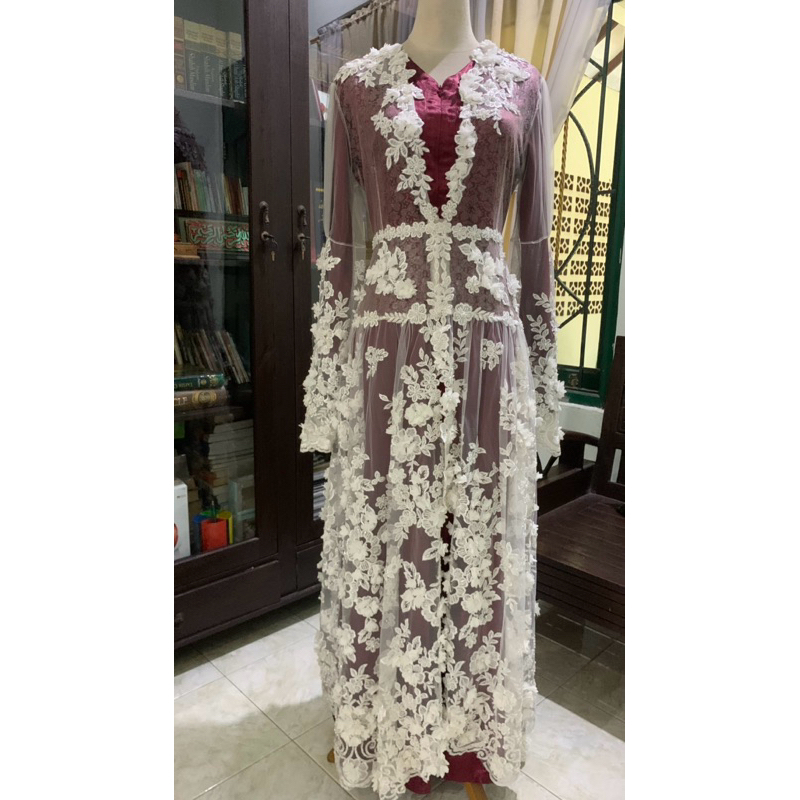 Gaun Pengantin tile payet mutiara murah GRATIS JAS pasangannya