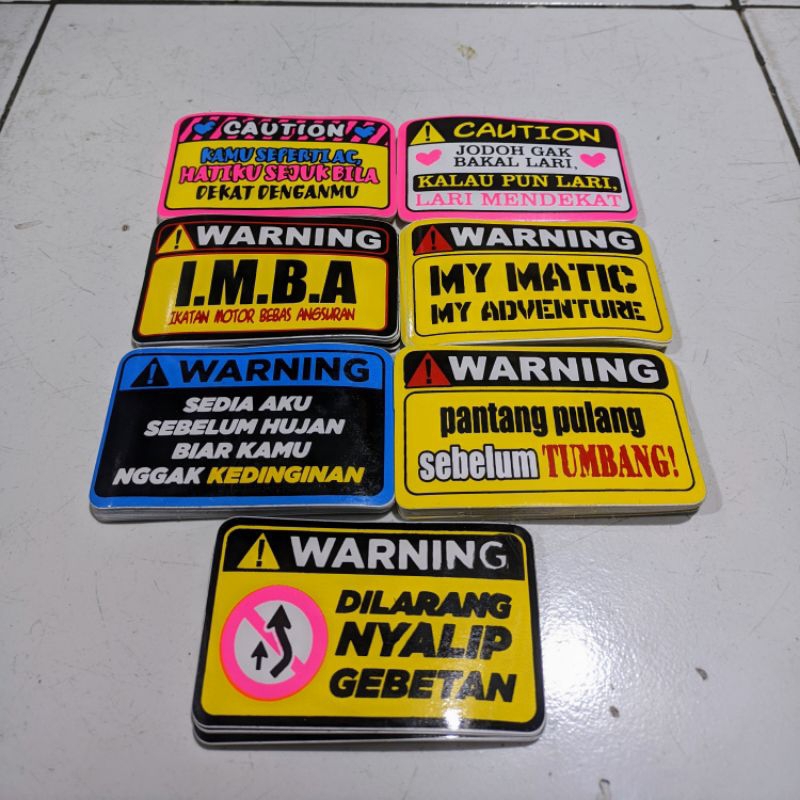 

stiker warning motor mobil - sticker motor mobil kata kata lucu isi 50/Stiker warning/Sticker kata kata/stiker motor lucu