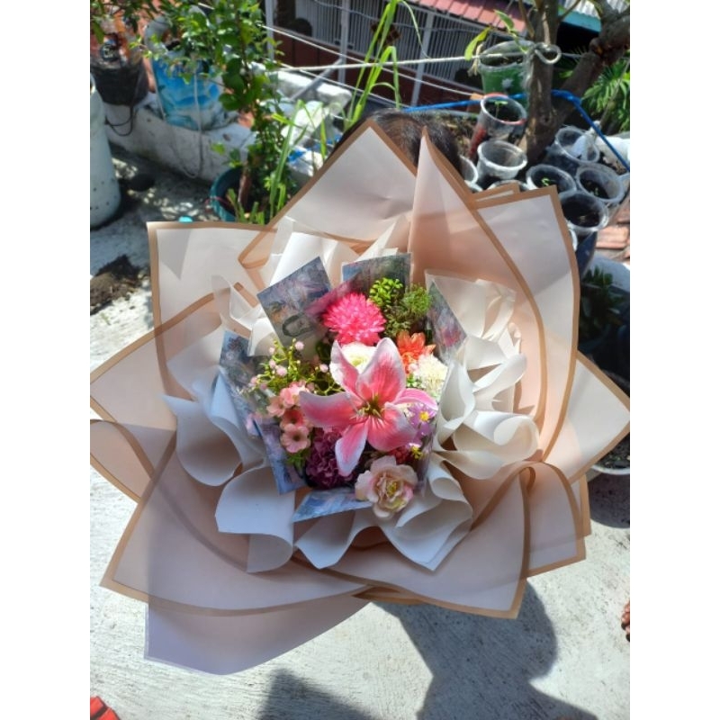 

buket bunga uang artificial 250g