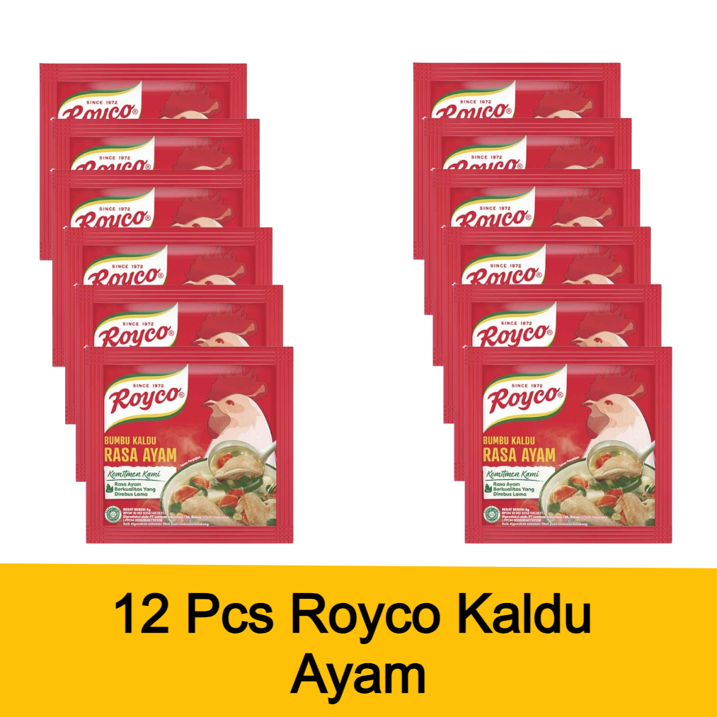 

1 RENTENG ROYCO Kaldu AYAM Bumbu Penyedap Rasa 8g