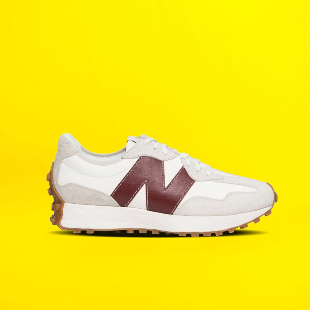 Sepatu NB WS327SG X Staud Grey Burgundy