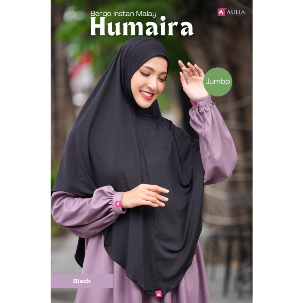 HUMAIRA BERGO BY AULIA FASHION JILBAB INSTAN POLOS WARNA MUSTARD EMERALD PUTIH HITAM BLACK MAROON WH