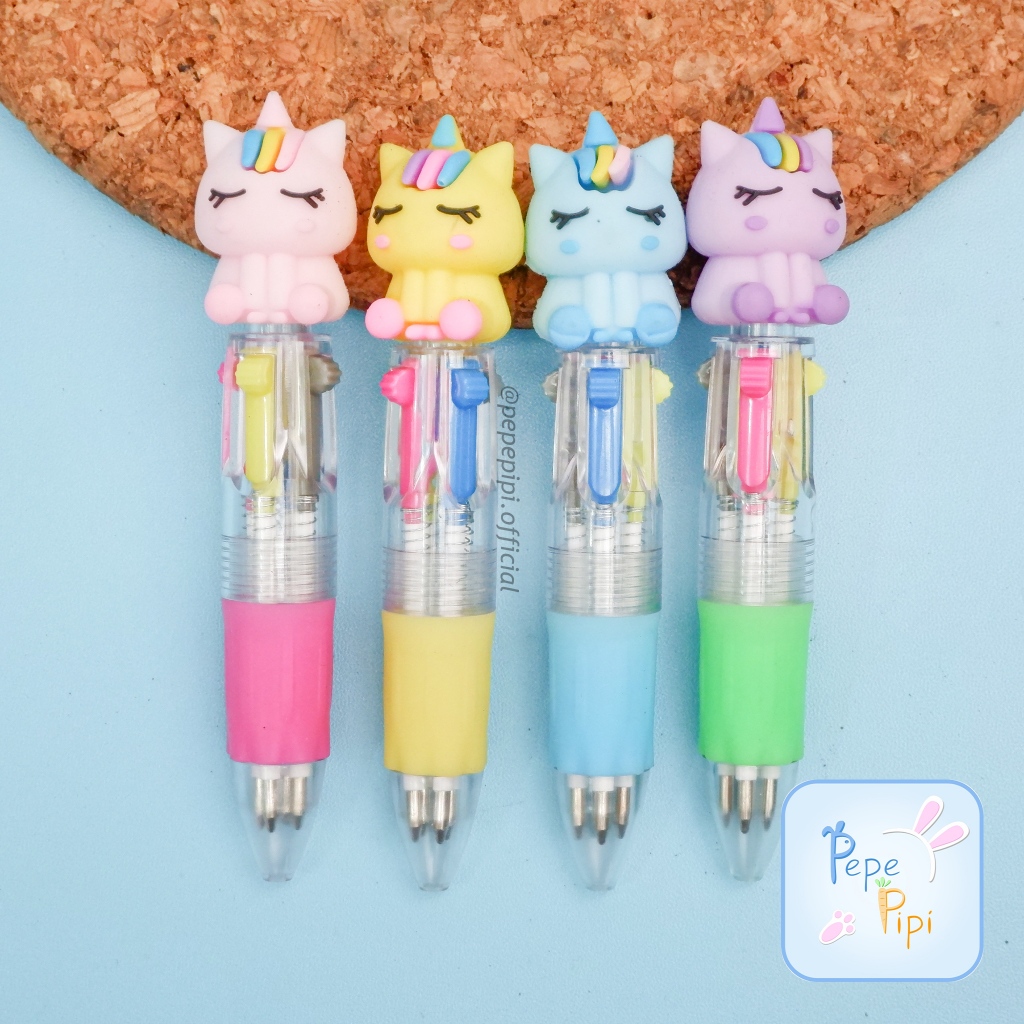 

Pena 4 Warna Pendek Unicorn Pulpen Mini Bolpen Bollpoint Bolpoin Kuda Poni